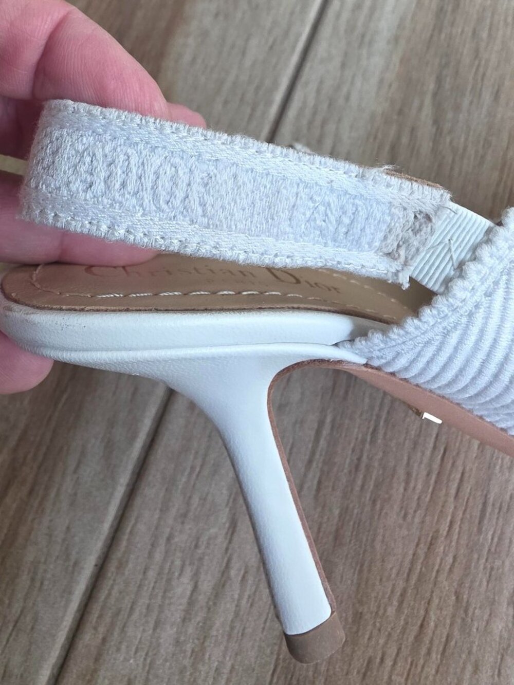 Dior J’Adior Slingback Pumps White Embroidered Cottom Slingback Eur. 36 D - Picture 4 of 15